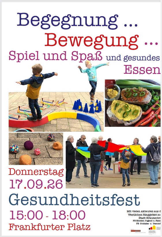 Gesundheitsfest 2026 auf dem Frankfurter Platz @ Frankfurter Platz, 38122 Braunschweig